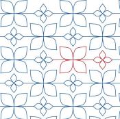 Wall Flower DIGITAL Longarm Quilting Pantograph Design by Melissa Kelley