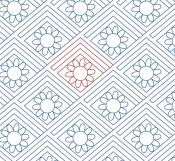 Wall Tile DIGITAL Longarm Quilting Pantograph Design by Melissa Kelley