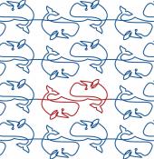 Whale Of A Tale DIGITAL Longarm Quilting Pantograph Design by Melissa Kelley