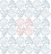 Windy Fleur DIGITAL Longarm Quilting Pantograph Design by Melissa Kelley