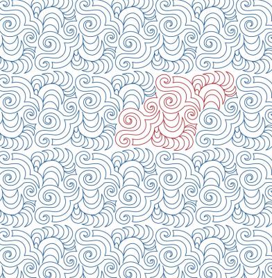 Croissant DIGITAL Longarm Quilting Pantograph Design by Sew Shabby Quilting