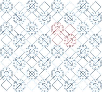 Petal Point DIGITAL Longarm Quilting Pantograph Design by Sew Shabby Quilting