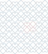 Love On Point DIGITAL Longarm Quilting Pantograph Design by Melissa Kelley