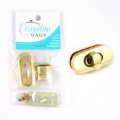 Small Turn Lock - Gold Finish from Emmaline Bags