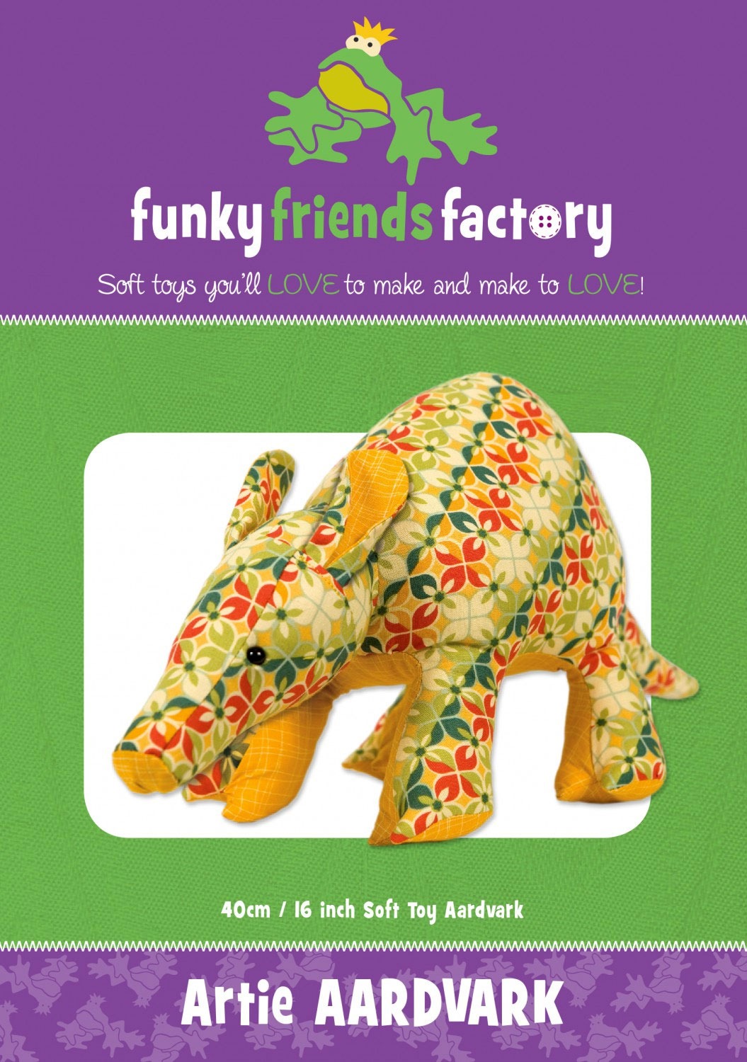 Artie-Aardvark-sewing-pattern-Funky-Friends-Factory-front