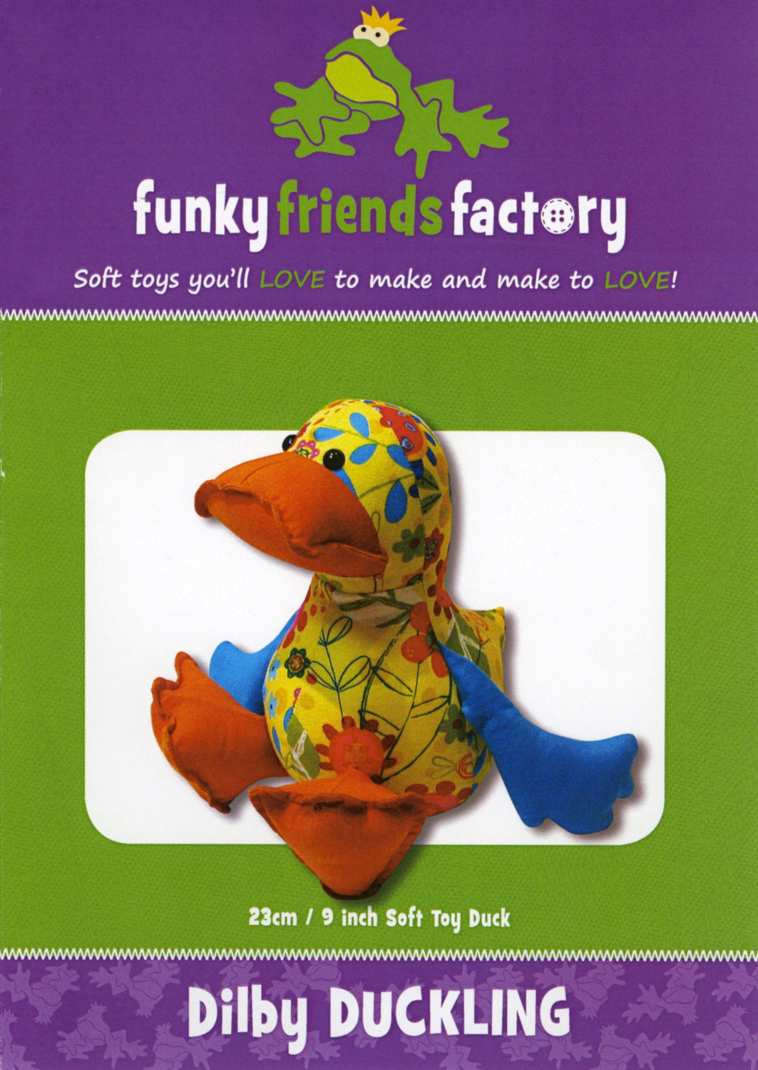 Dibly-Duckling-sewing-pattern-Funky-Friends-Factory-front