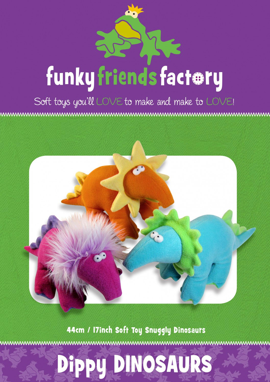 Dippy-Dinosaurs-sewing-pattern-Funky-Friends-Factory-front