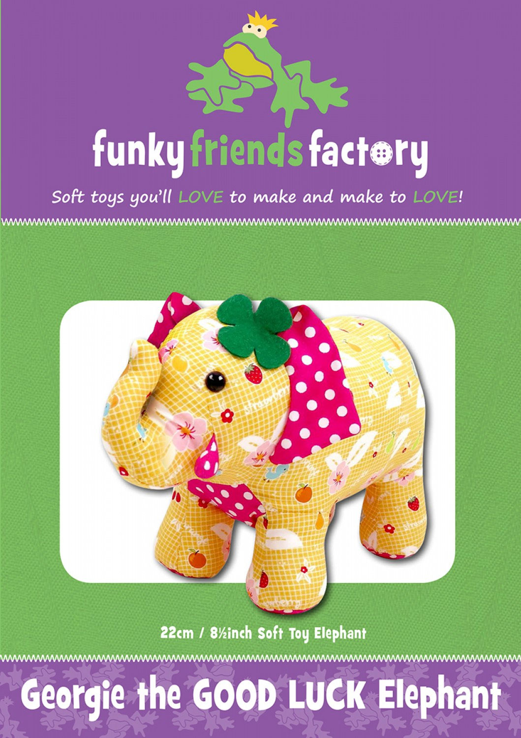 Georgie-the-good-luck-elephant-sewing-pattern-Funky-Friends-Factory-front