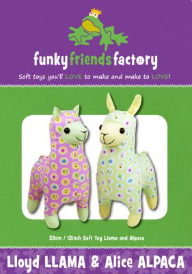Lloyd Llama & Alice Alpaca sewing pattern Funky Friends Factory