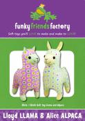 Lloyd-Llama-and-Alice-Alpaca-sewing-pattern-Funky-Friends-Factory-front