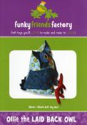 Ollie the Laid Back Owl sewing pattern Funky Friends Factory