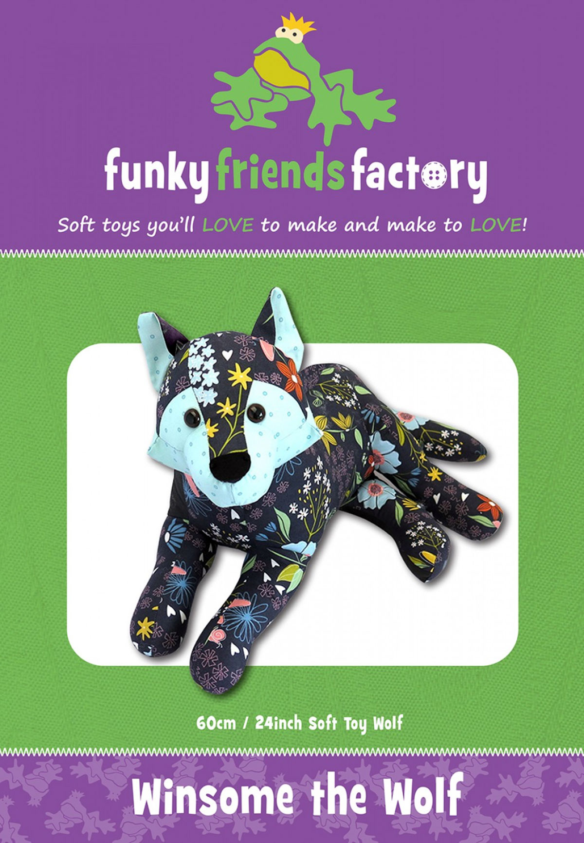 Winsome-Wolf-soft-toy-sewing-pattern-Funky-Friends-Factory-front