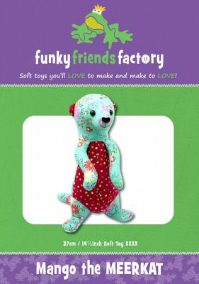 Mango the Meerkat soft toy sewing pattern Funky Friends Factory