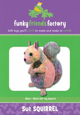 Sue Squirrel soft toy sewing pattern from Funky Friends Factory