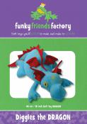Diggles the Dragon sewing pattern Funky Friends Factory
