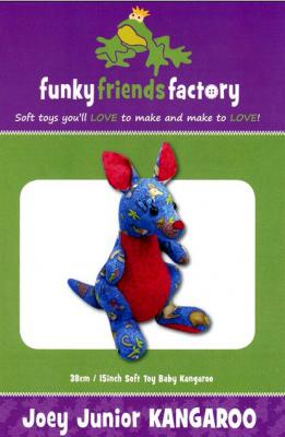 Joey Junior Kangaroo soft toy sewing pattern Funky Friends Factory