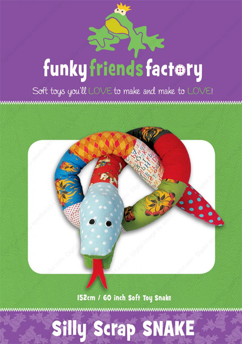 Silly-Scrap-Snake-sewing-pattern-Funky-Friends-Factory-front