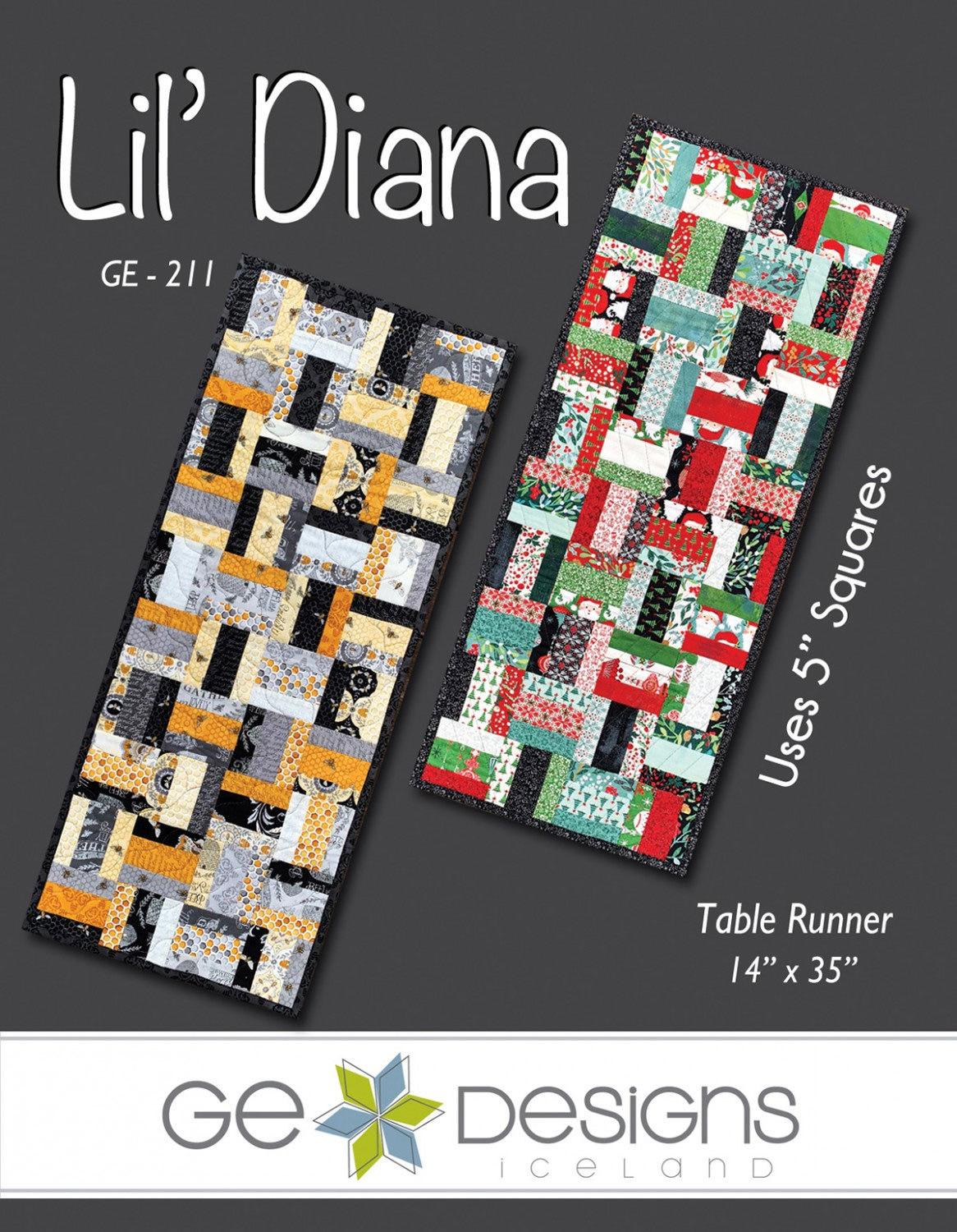 Lil-Diana-table-runner-sewing-pattern-GE-Designs-front