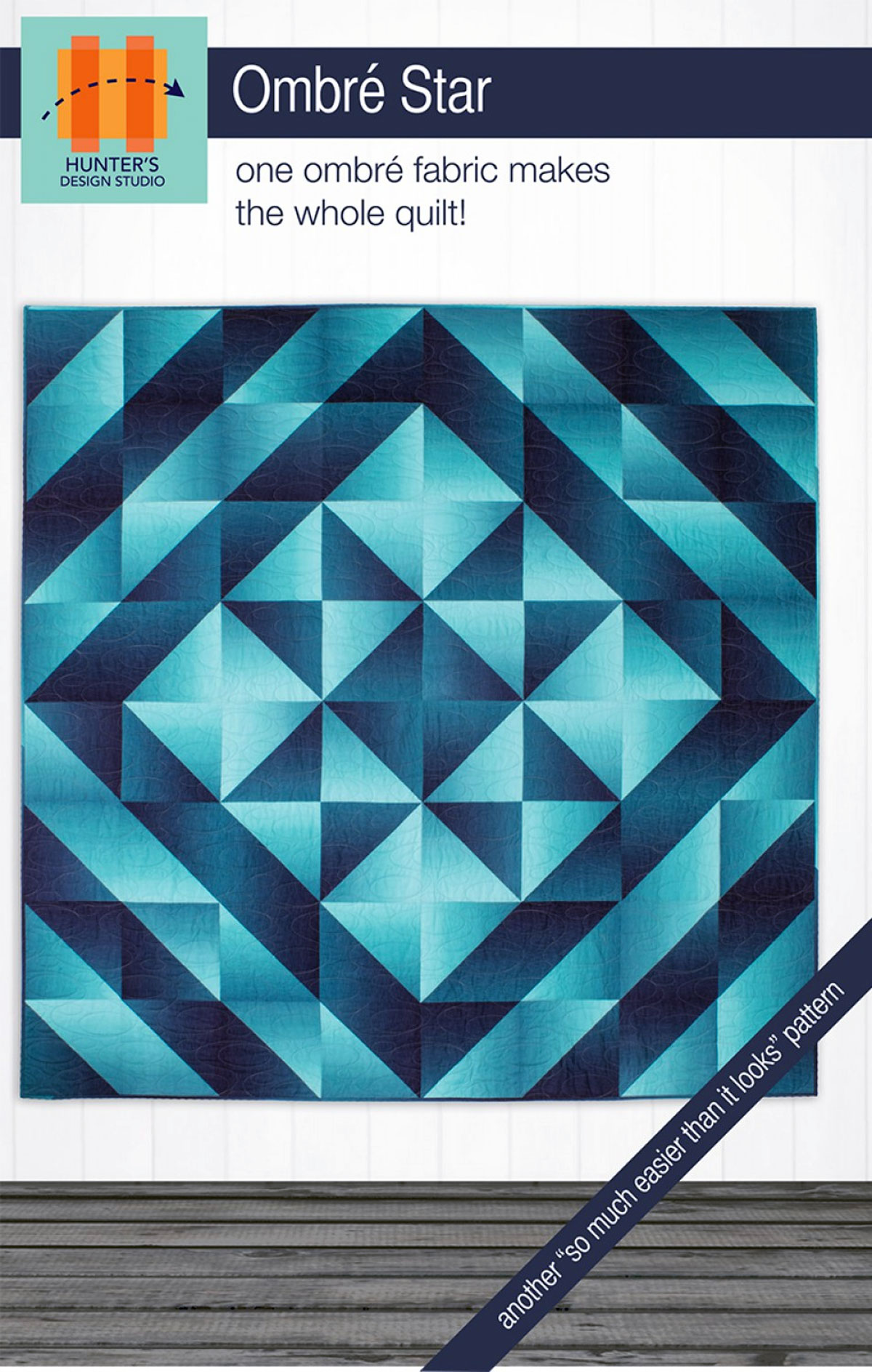 Ombre-Star-quilt-sewing-pattern-Hunters-Design-Studio-front