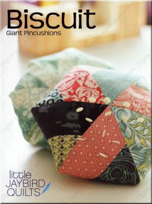 Biscuit pincushion sewing pattern from Jaybird Quilts