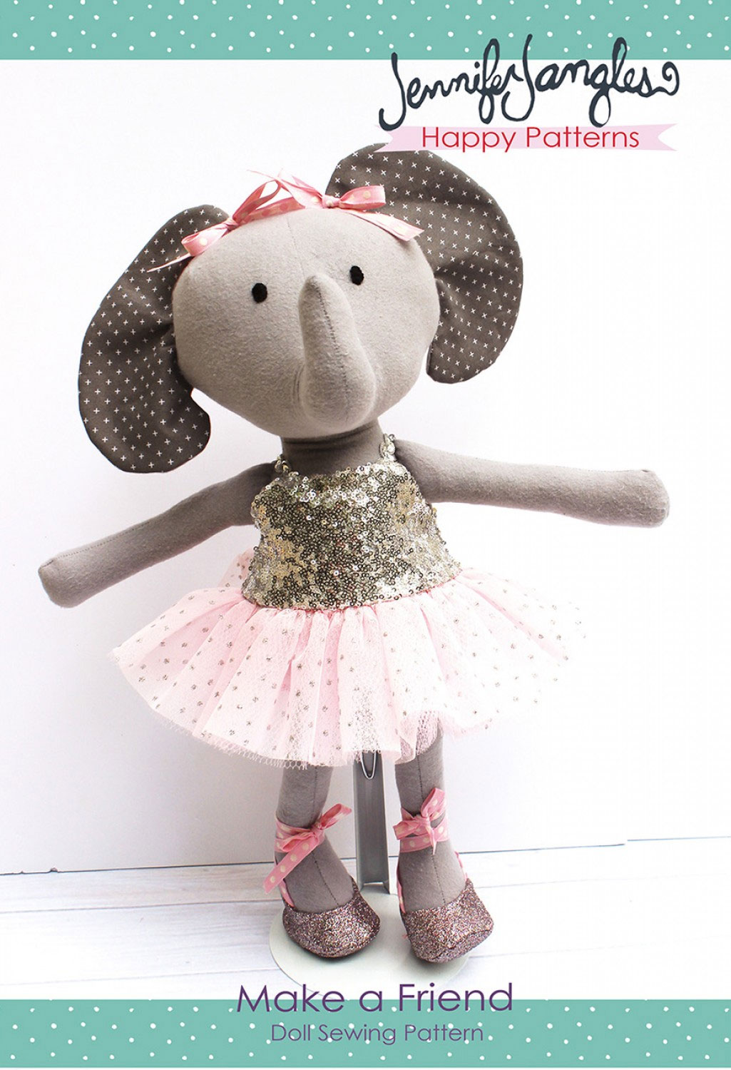 Elena-the-Ballerina-Elephant-doll-sewing-pattern-Jennifer-Jangles-front