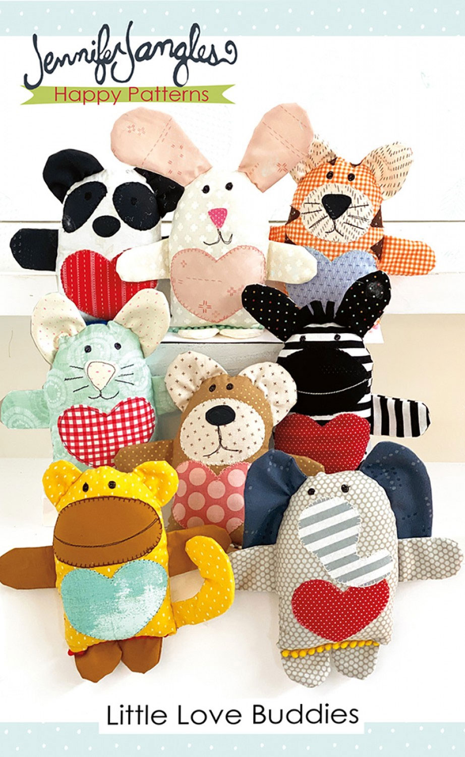 Little-Love-Buddies-soft-toy-sewing-pattern-Jennifer-Jangles-front