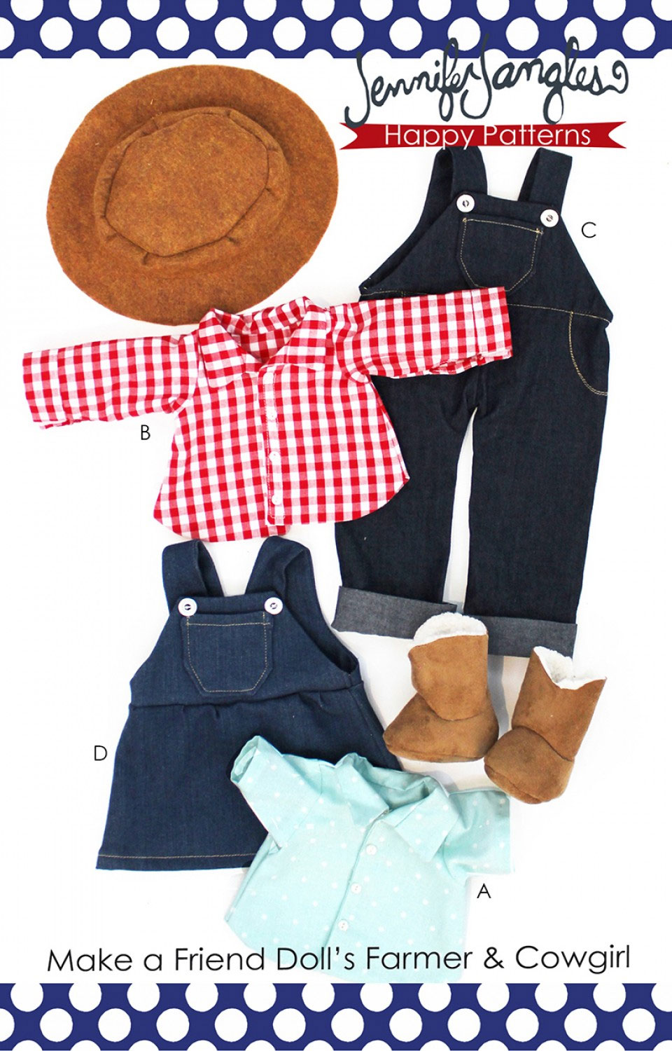 Make-A-Friend-Farmer-and-Cowgirl-clothes-sewing-pattern-Jennifer-Jangles-front