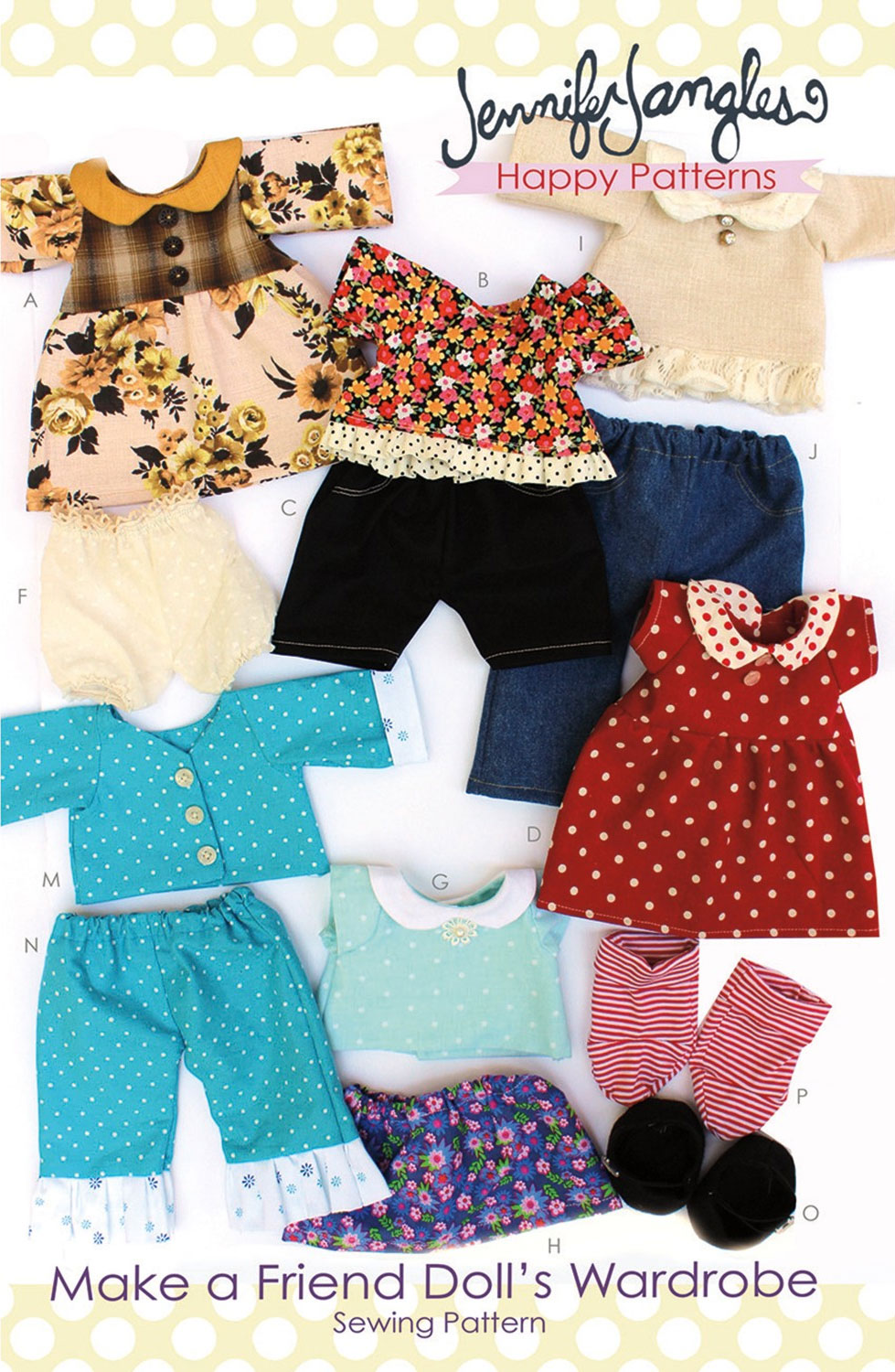 Make-a-friend-dolls-wardrobe-sewing-pattern-Jennifer-Jangles-front