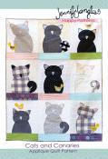 INVENTORY REDUCTION...Cats and Canaries Applique quilt sewing pattern from Jennifer Jangles