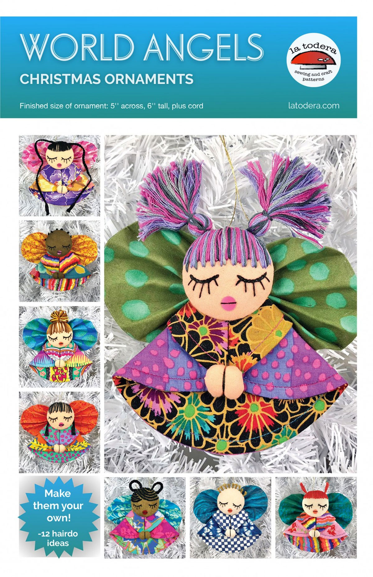 World-Angels-Christmas-ornaments-sewing-pattern-La-Todera-front