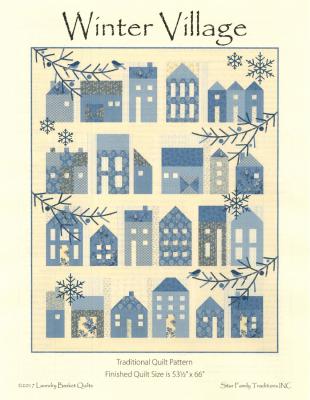 Winter Village quilt sewing pattern from Laundry Basket Quilts