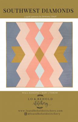 CLOSEOUT - Southwest Diamonds quilt sewing pattern from Lo & Behold Stitchery
