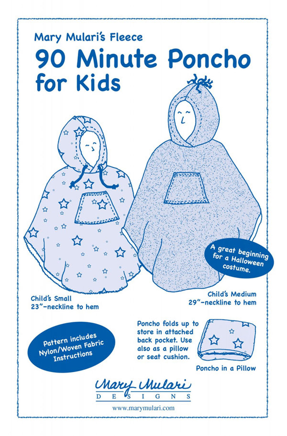 90-Minute-Poncho-for-Kids-sewing-pattern-Mary-Mulari-front