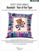 SPOTLIGHT SPECIAL - Digital Download - Baseball Year of the Tiger PDF sewing pattern from Kawaii Ota