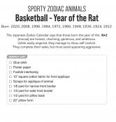 Digital Download - Basketball Year of the Rat PDF sewing pattern from Kawaii Ota 3