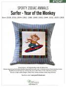 SPOTLIGHT SPECIAL - Digital Download - Surfer Year of the Monkey PDF sewing pattern from Kawaii Ota