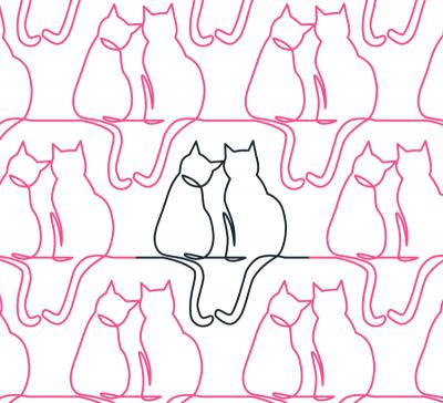 DIGI-SPECIAL expires 5/13/2024 - Alley Cats DIGITAL Longarm Quilting Pantograph Design by Oh Sew Kute