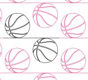 Basketball DIGITAL Longarm Quilting Pantograph Design by Oh Sew Kute