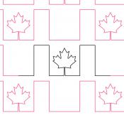 Canada Flag DIGITAL Longarm Quilting Pantograph Design by Oh Sew Kute
