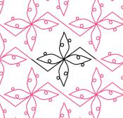 Chevron Petals DIGITAL Longarm Quilting Pantograph Design by Oh Sew Kute