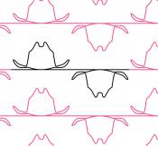 Cowboy Hat DIGITAL Longarm Quilting Pantograph Design by Oh Sew Kute