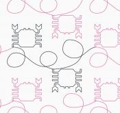 Crabby Loop DIGITAL Longarm Quilting Pantograph Design by Oh Sew Kute