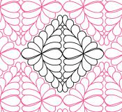 Diamond Feathers DIGITAL Longarm Quilting Pantograph Design by Oh Sew Kute