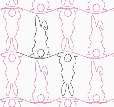 Funny Bunny DIGITAL Longarm Quilting Pantograph Design by Oh Sew Kute
