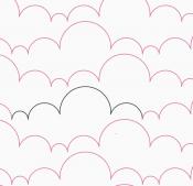 Fluffy Cloud DIGITAL Longarm Quilting Pantograph Design by Oh Sew Kute