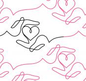 Heart In Hand DIGITAL Longarm Quilting Pantograph Design by Oh Sew Kute