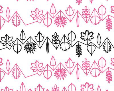 Leaves DIGITAL Longarm Quilting Pantograph Design by Oh Sew Kute
