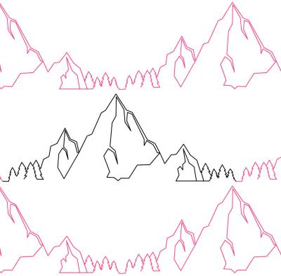 Mountain Scape DIGITAL Longarm Quilting Pantograph Design by Oh Sew Kute