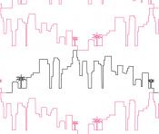 LA Skyline DIGITAL Longarm Quilting Pantograph Design by Oh Sew Kute