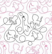 Loopy Zoo Animals DIGITAL Longarm Quilting Pantograph Design by Oh Sew Kute